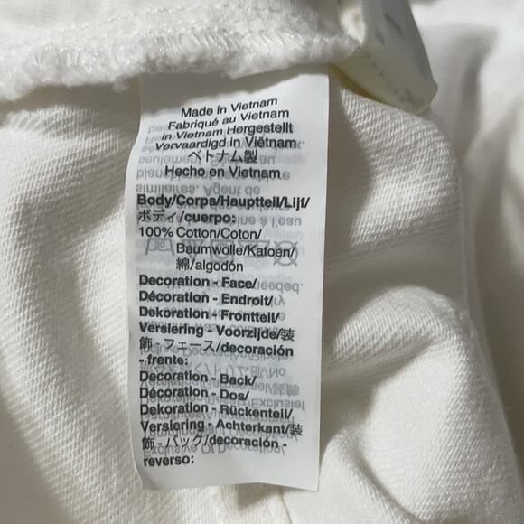 MADEWELL White Rigid Denim A-Line Skirt Size 32 NWT - Picture 10 of 11